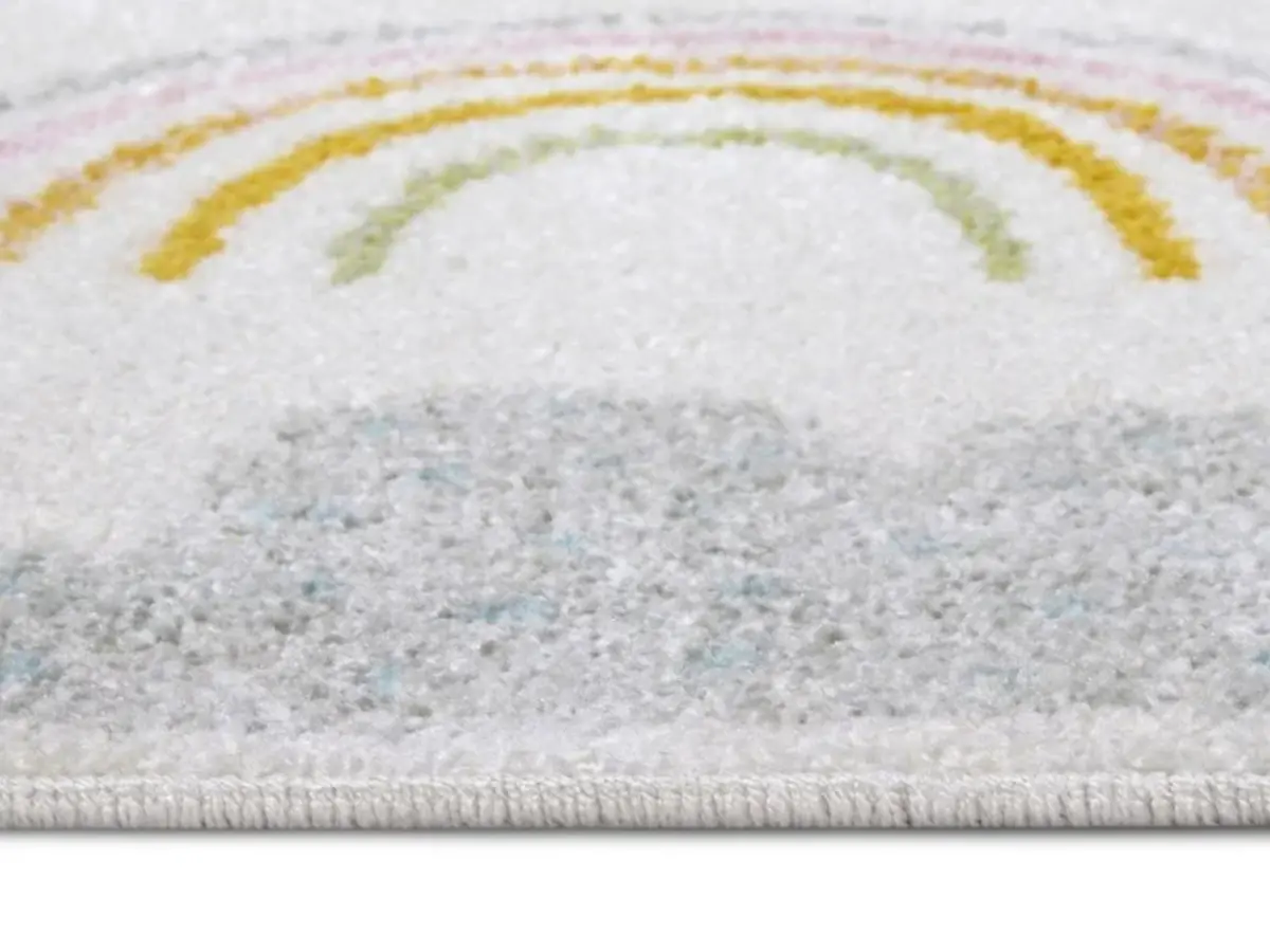 Kindervloerkleed - Adventures Regenboog En Wolken Crème/Multicolor Kindervloerkleed - Adventures Regenboog En Wolken Crème/Multicolor