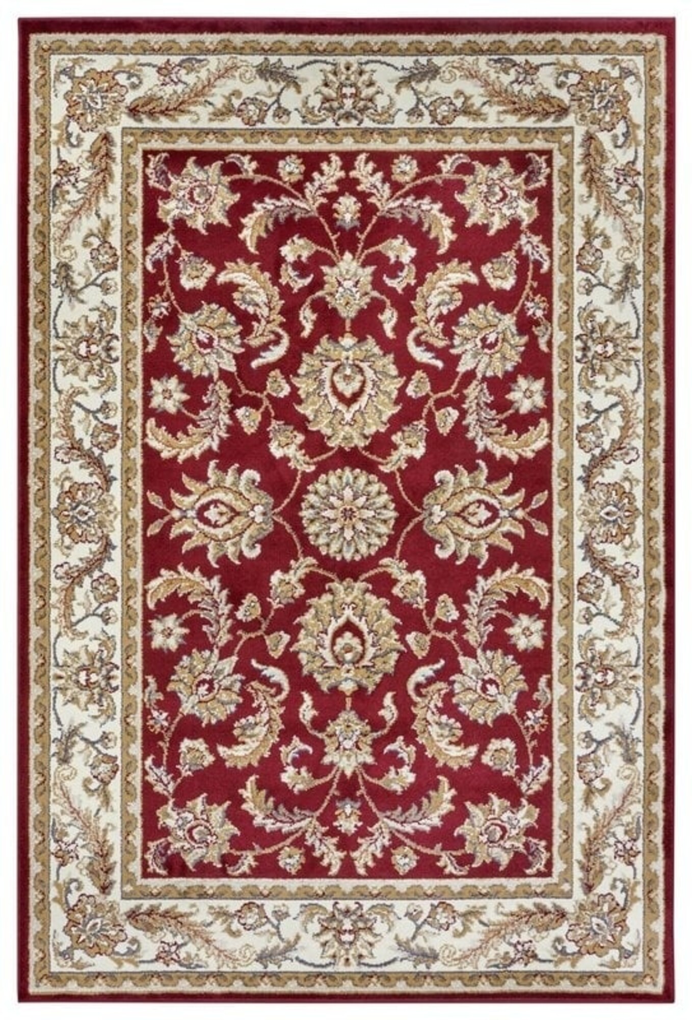 SiL Interiors 2-delige set: ovenhandschoenen crème/rood - (L)92 x (B)18 cm goedkoop kopen