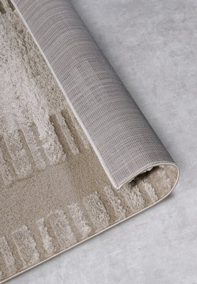 Elle Decoration - Gallery - Hoogpolig vloerkleed - Bartoux - Beige