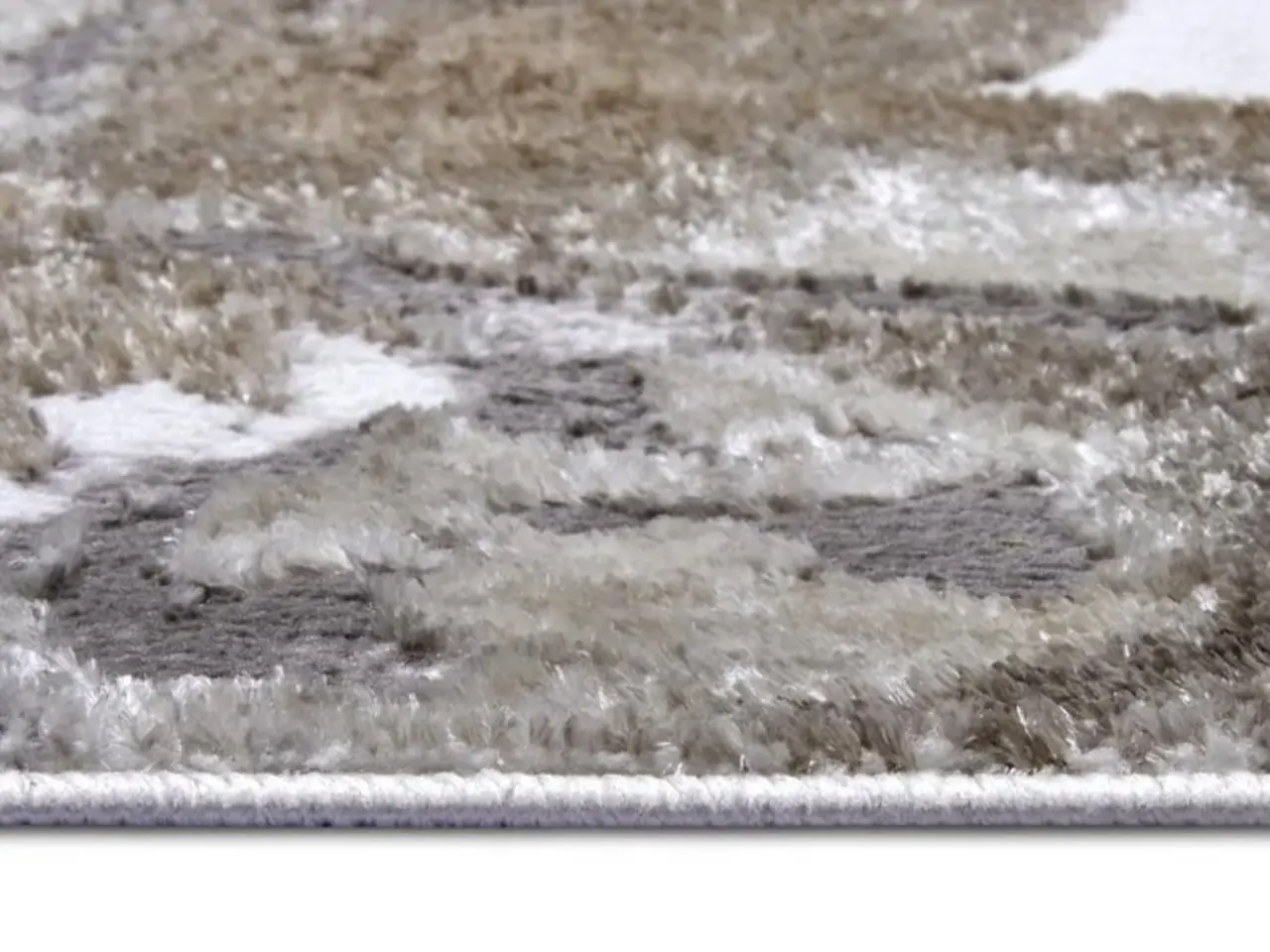 Gebloemd vloerkleed - Shine Wit/Grijs/Bruin Gebloemd vloerkleed - Shine Wit/Grijs/Bruin