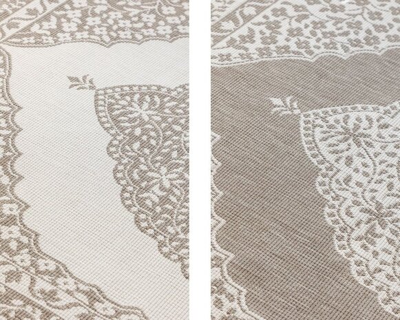 Elle Decoration - Binnen & Buitenkleed - Omkeerbaar - Meekly - Linen / Beige