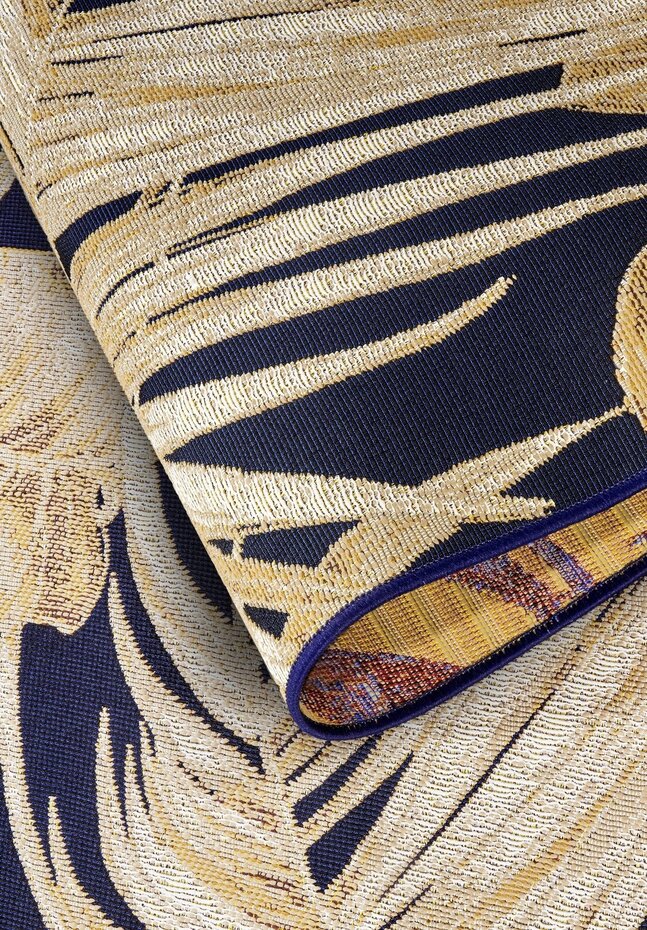 Binnen- en buitenkleed - Oktavie Donkerblauw/Goud Binnen- en buitenkleed - Oktavie Donkerblauw/Goud