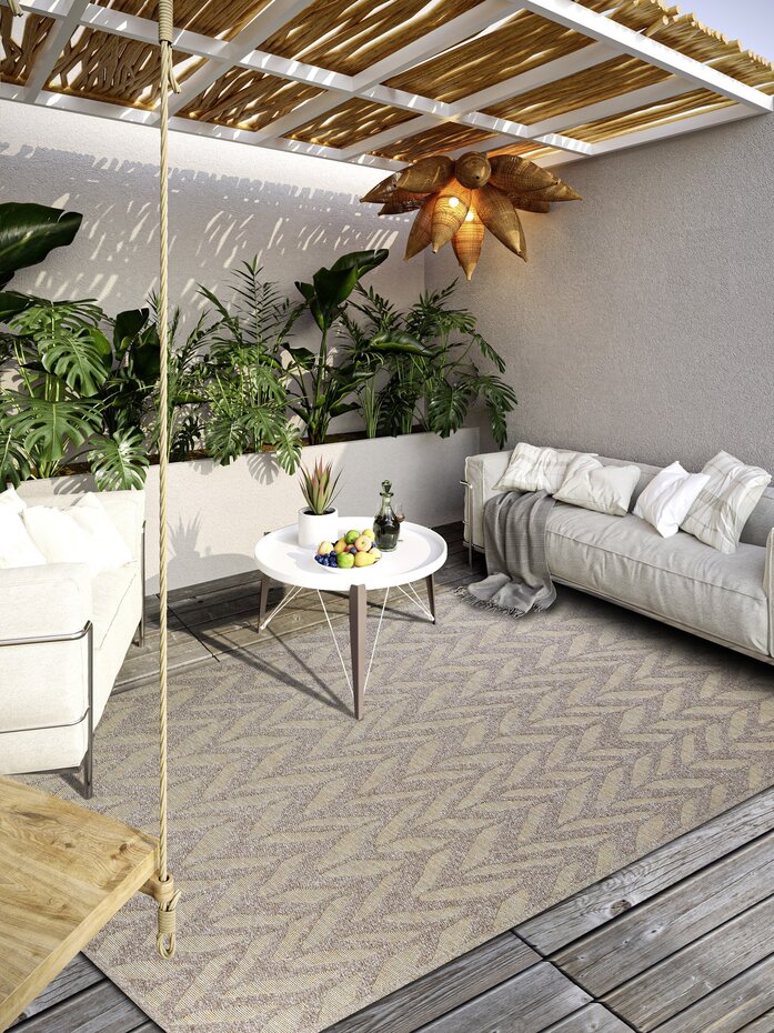 Binnen- en buitenkleed - Georgette Beige Binnen- en buitenkleed - Georgette Beige