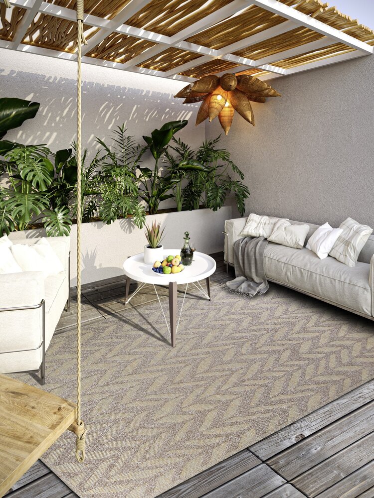 Binnen- en buitenkleed - Georgette Beige Binnen- en buitenkleed - Georgette Beige