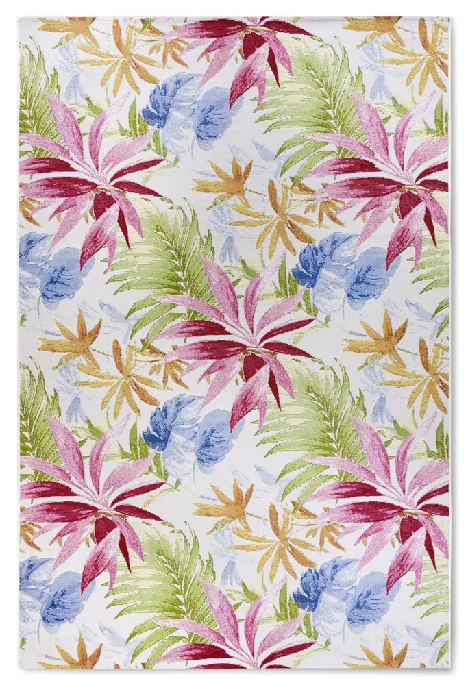 Gebloemd binnen- en buitenkleed - Victor Kleurrijk/Crème Gebloemd binnen- en buitenkleed - Victor Kleurrijk/Crème