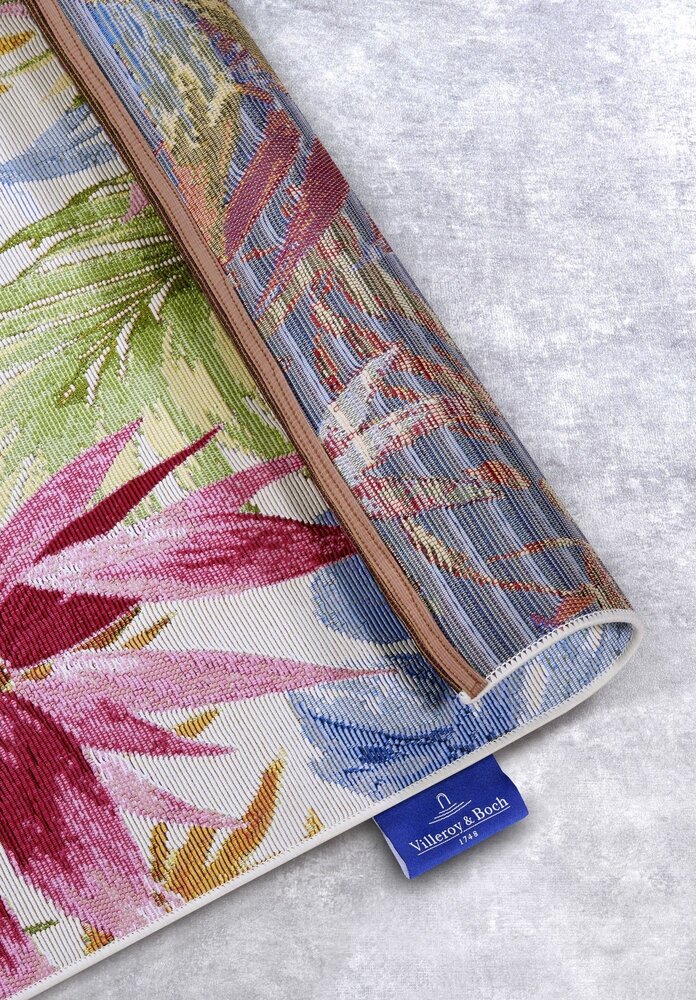 Gebloemd binnen- en buitenkleed - Victor Kleurrijk/Crème Gebloemd binnen- en buitenkleed - Victor Kleurrijk/Crème