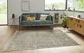 Klassiek Vintage vloerkleed - Laagpolig - Naveh - Franjes - Olijfgroen