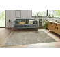 Klassiek Vintage vloerkleed - Laagpolig - Naveh - Franjes - Olijfgroen