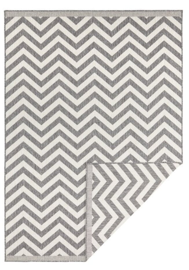 Binnen & Buitenkleed Omkeerbaar - Palma Grijs/Crème