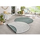 Rond Binnen & Buiten vloerkleed - Bali Groen/Crème Omkeerbaar Rond Binnen & Buiten vloerkleed - Bali Groen/Crème Omkeerbaar