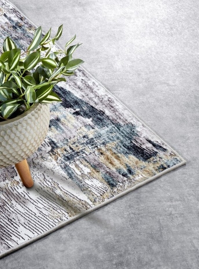 Elle Decoration - Imagination - Laagpolig vloerkleed - Malard - Saphire Goud Elle Decoration - Imagination - Laagpolig vloerkleed - Malard - Saphire Goud