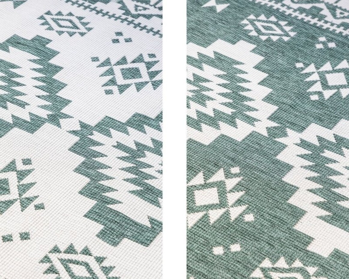 Elle Decoration - Binnen & Buitenkleed - Omkeerbaar - Gemini - Groen