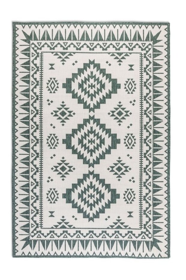 Elle Decoration - Binnen & Buitenkleed - Omkeerbaar - Gemini - Groen