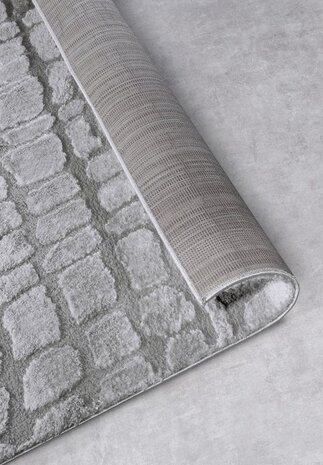 Elle Decoration - Gallery - Hoogpolig vloerkleed - Artistique - Lichtgrijs