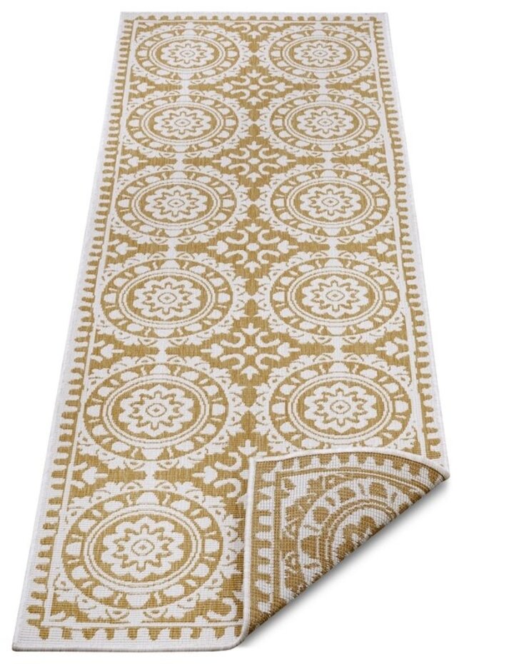 Binnen & Buitenkleed Loper - Jardin Geel/Crème Binnen & Buitenkleed Loper - Jardin Geel/Crème
