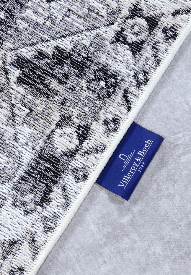 Vintage binnen- en buitenkleed - Esther Grijs/Crème