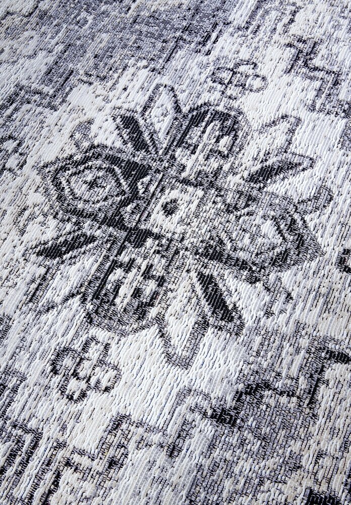 Vintage binnen- en buitenkleed - Esther Grijs/Crème