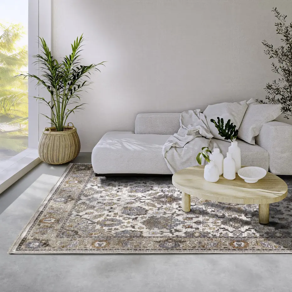 Villeroy & Boch - Oosters Motief Laagpolig vloerkleed - Egon - Crème / Multi