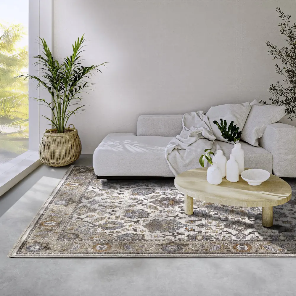 Villeroy & Boch - Oosters Motief Laagpolig vloerkleed - Egon - Crème / Multi