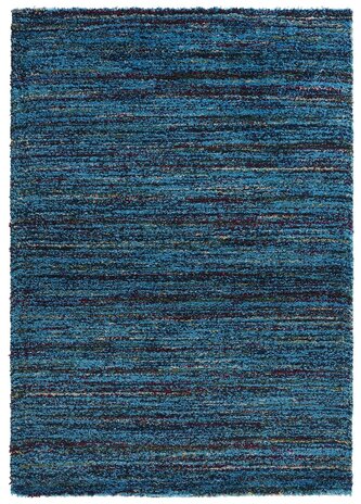 Hoogpolig vloerkleed - Nomadic Chic Blauw/Multi