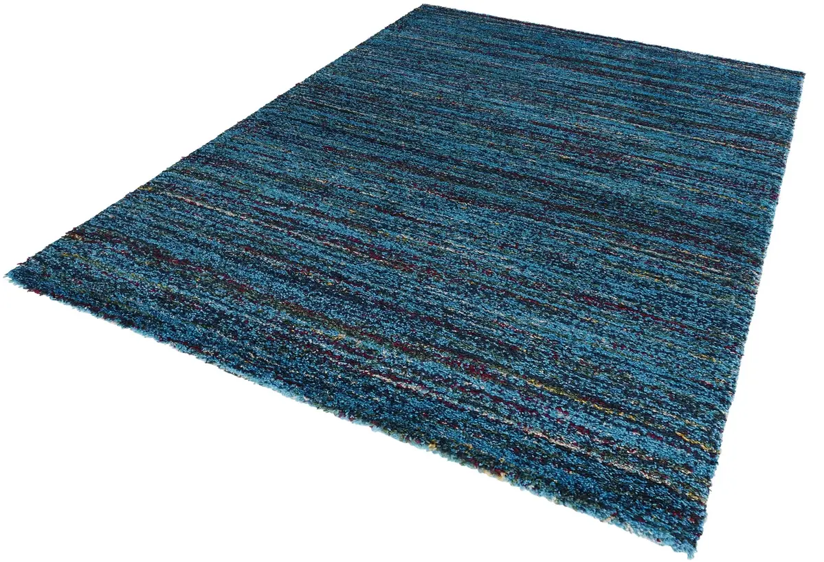 Hoogpolig vloerkleed - Nomadic Chic Blauw/Multi