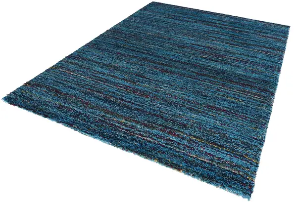 Hoogpolig vloerkleed - Nomadic Chic Blauw/Multi