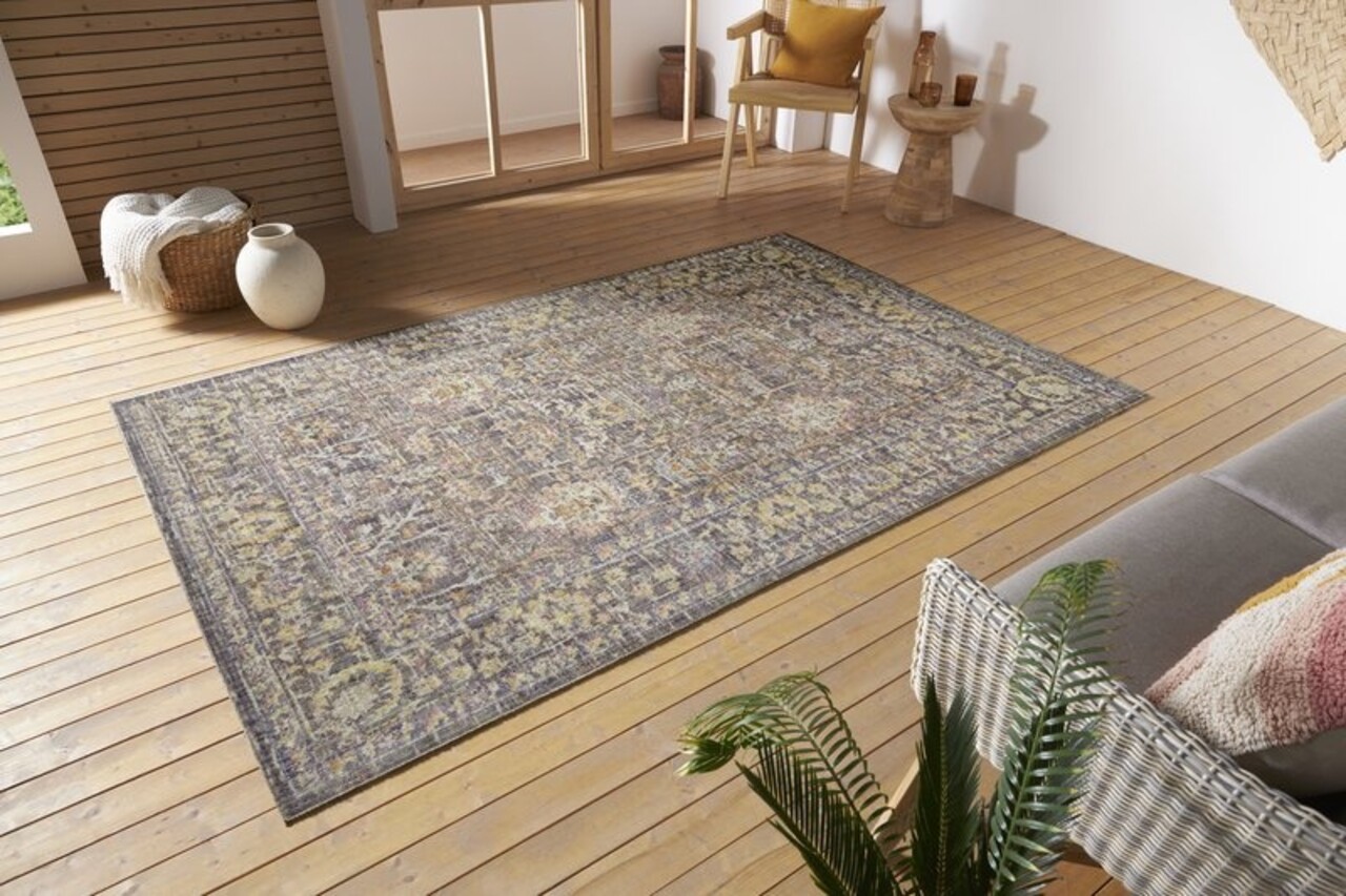 Vintage Binnen- En Buitenkleed - Luxor Grijs / Multi Vintage Binnen- En Buitenkleed - Luxor Grijs / Multi