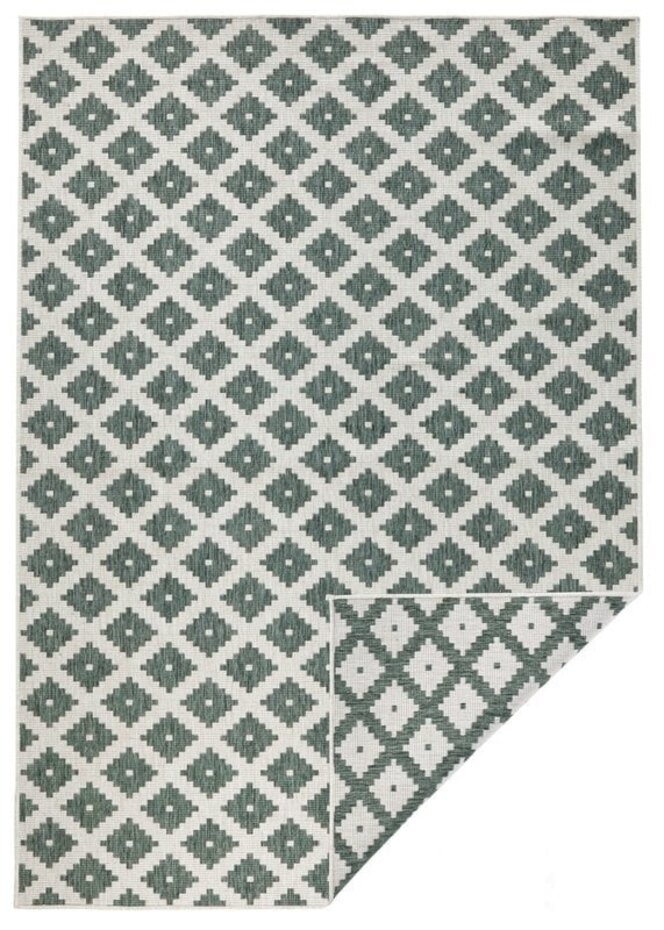 Binnen & Buiten Omkeerbaar vloerkleed - Nizza Groen/Crème