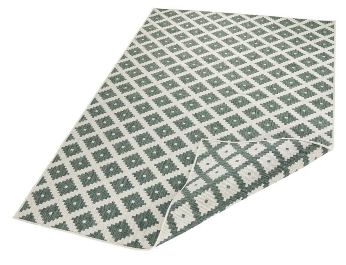 Binnen & Buiten Omkeerbaar vloerkleed - Nizza Groen/Crème