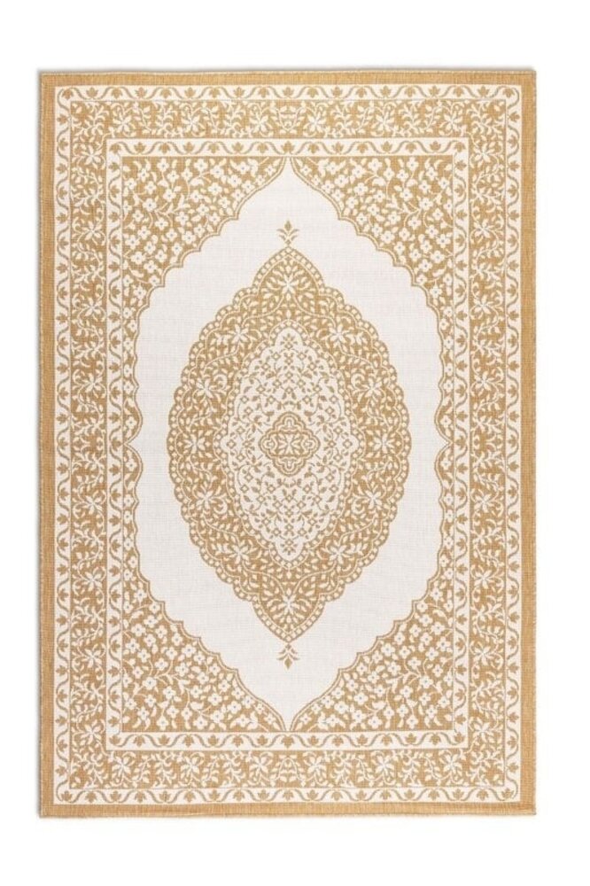 Elle Decoration - Binnen & Buitenkleed - Omkeerbaar - Meekly - Okergeel Elle Decoration - Binnen & Buitenkleed - Omkeerbaar - Meekly - Okergeel