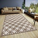 Modern vloerkleed - Cirkel Crème / Bruin Modern vloerkleed - Cirkel Crème / Bruin