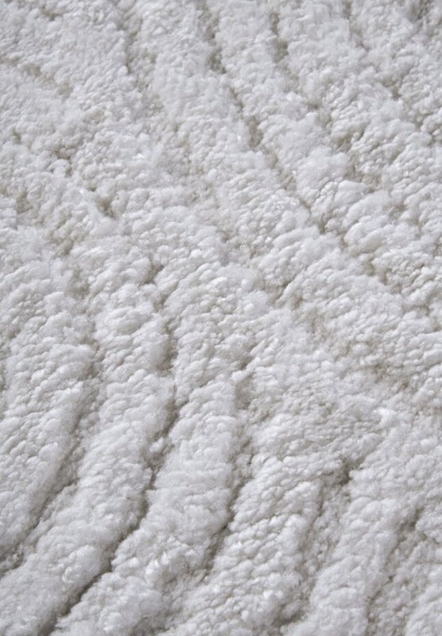 Elle Decoration - Gallery - Hoogpolig vloerkleed - Chappe - Crème Wit