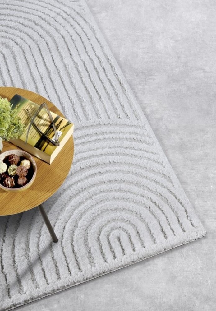 Elle Decoration - Gallery - Hoogpolig vloerkleed - Chappe - Crème Wit