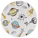 Rond Kindervloerkleed - Adventures Ruimte Crème/Multi Rond Kindervloerkleed - Adventures Ruimte Crème/Multi