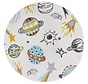 Rond Kindervloerkleed - Adventures Ruimte Crème/Multi