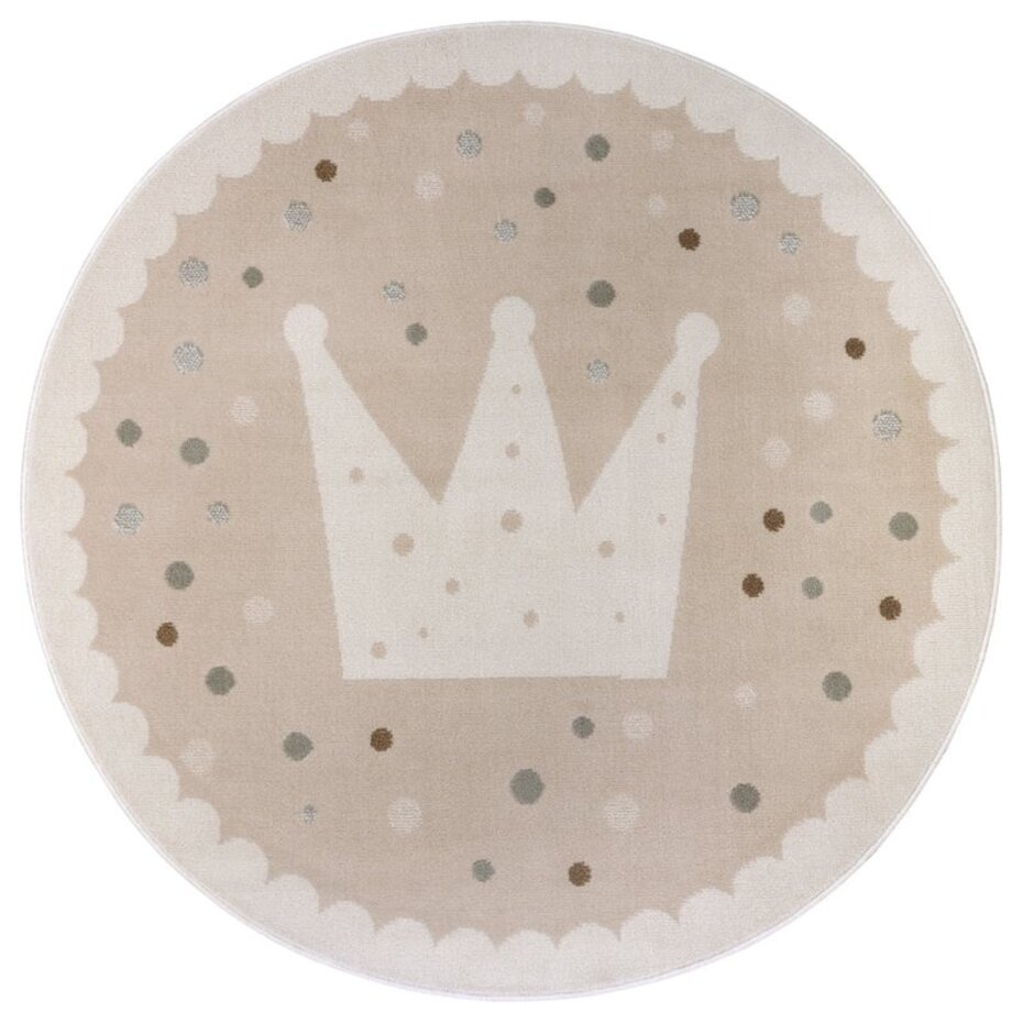 Kindervloerkleed - Adventures Kroon Beige/Crème Kindervloerkleed - Adventures Kroon Beige/Crème