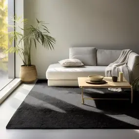 Handgeweven Jute vloerkleed - Bouclé Jaipur Zwart