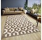 Modern vloerkleed - Hexa Crème/Bruin