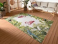 Binnen- En Buitenkleed - Tropical Flamingo & Leaves Meerkleurig