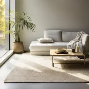 Handgeweven Jute vloerkleed - Bouclé Jaipur Crème