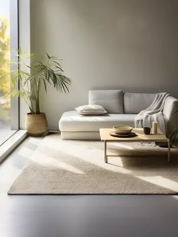 Handgeweven Jute vloerkleed - Bouclé Jaipur Crème