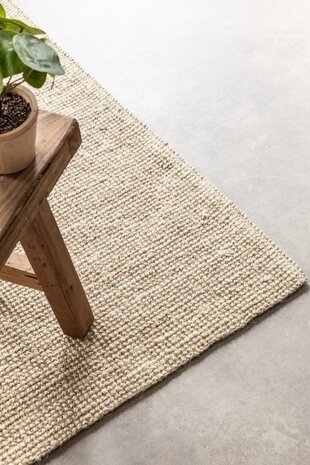 Handgeweven Jute vloerkleed - Bouclé Jaipur Crème