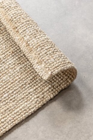 Handgeweven Jute vloerkleed - Bouclé Jaipur Crème
