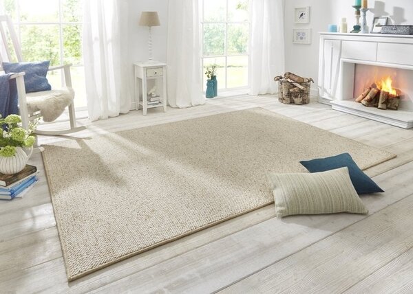 Tufted vloerkleed - Wollen Look Crème