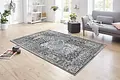 Vintage Laagpolig vloerkleed - Plume - Blauw / Grijs