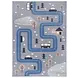 Kindervloerkleed - Design Kids Straat Grijs/Blauw Kindervloerkleed - Design Kids Straat Grijs/Blauw