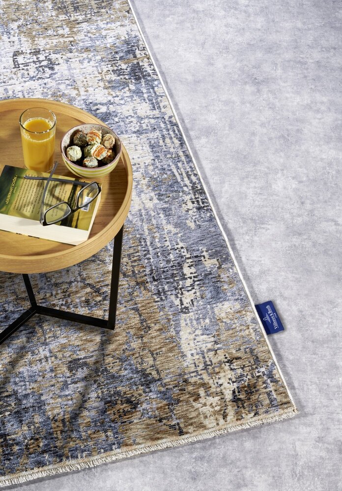 Villeroy & Boch - Vintage Laagpolig vloerkleed - Joseph - Blauw / Crème