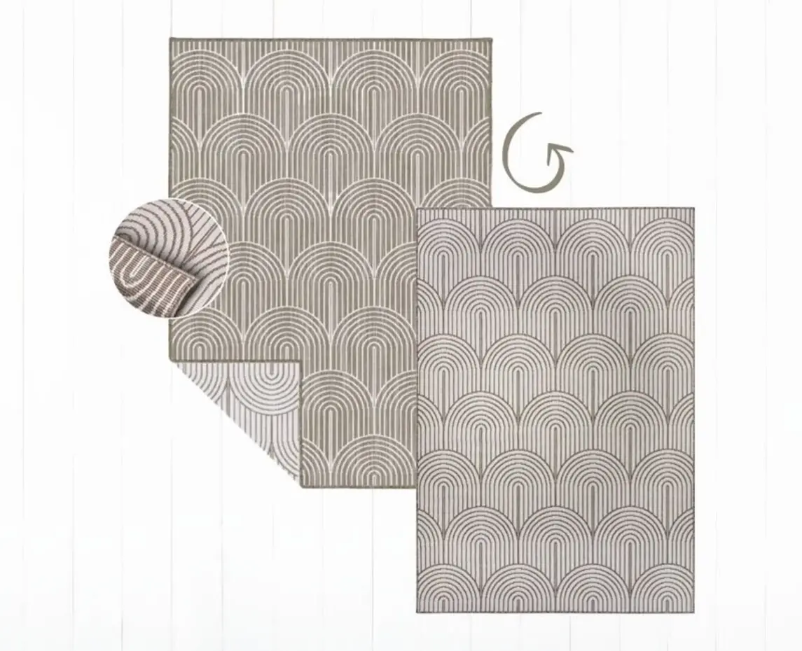 Binnen- En Buitenkleed Omkeerbaar - Pangli Japandi Taupe Binnen- En Buitenkleed Omkeerbaar - Pangli Japandi Taupe