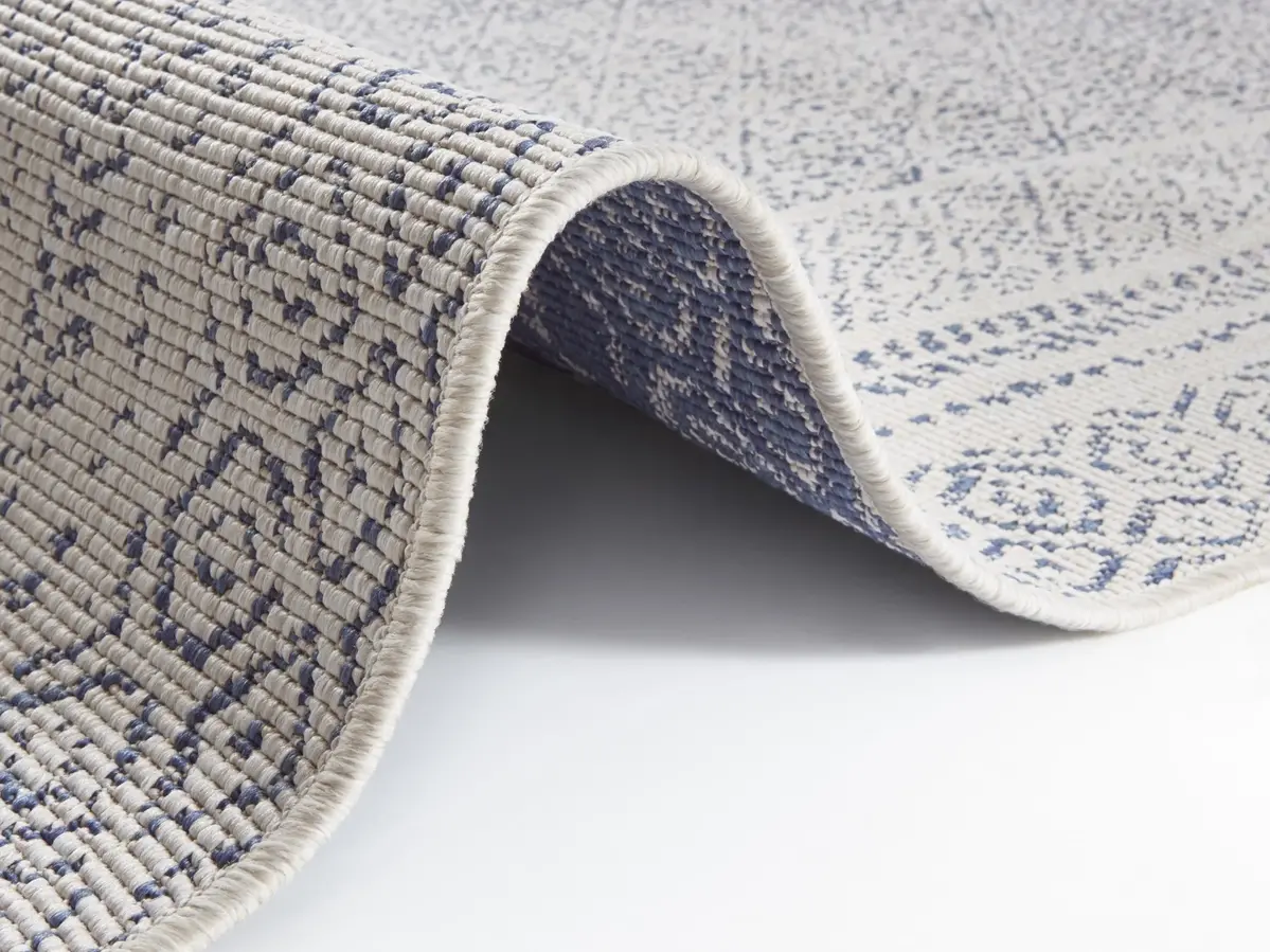 Omkeerbaar Binnen - En Buitenkleed - Vintage Retro Blauw