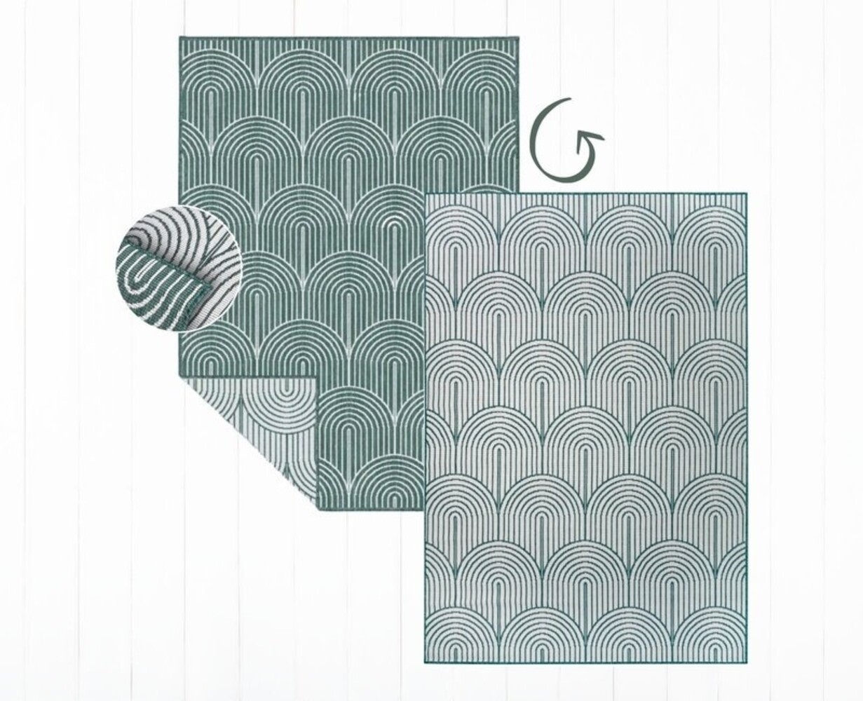 Binnen- En Buitenkleed Omkeerbaar - Pangli Japandi Groen Binnen- En Buitenkleed Omkeerbaar - Pangli Japandi Groen